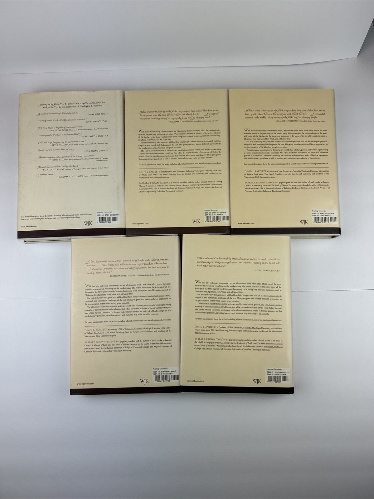 Lot of 5 Feasting on the Word Year Volumes 1-ABC 2-B 3-B By Bartlett & Taylor