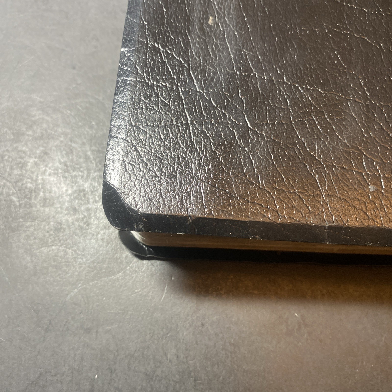 Holy Bible King James Reference KJV Black Bonded Leather Zondervan 1994, VGC