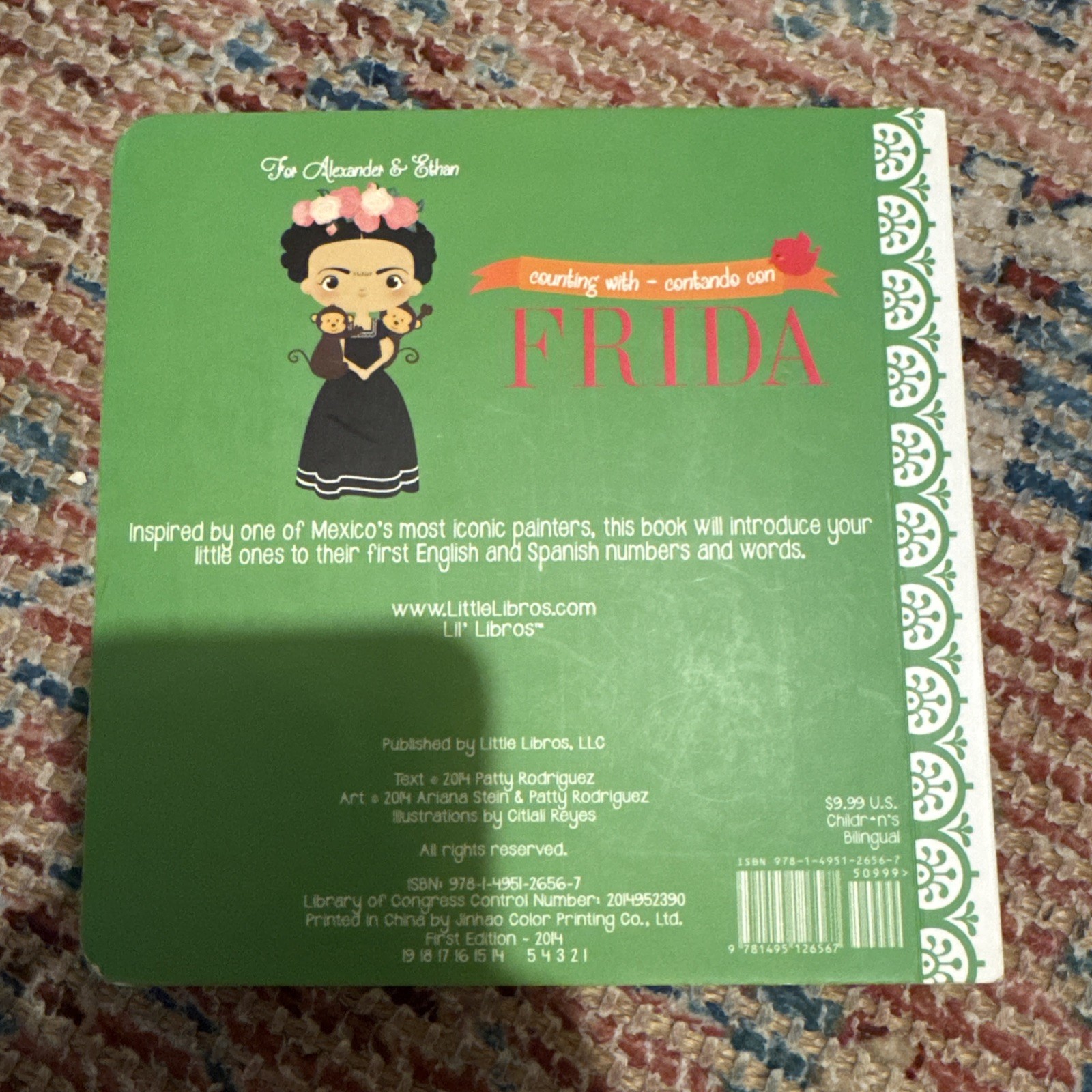 Counting With / Contando Con Frida – Board book By Patty Rodriguez – VERY GOOD