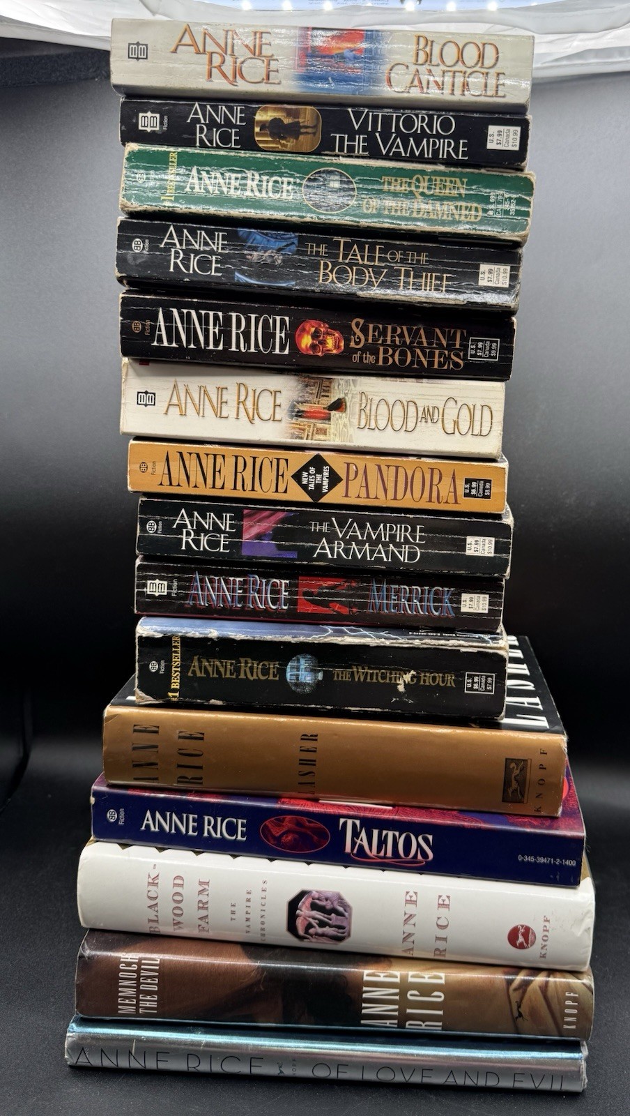 Lot of 15 Anne Rice Hardcover Paperback Mix Series Book Lot