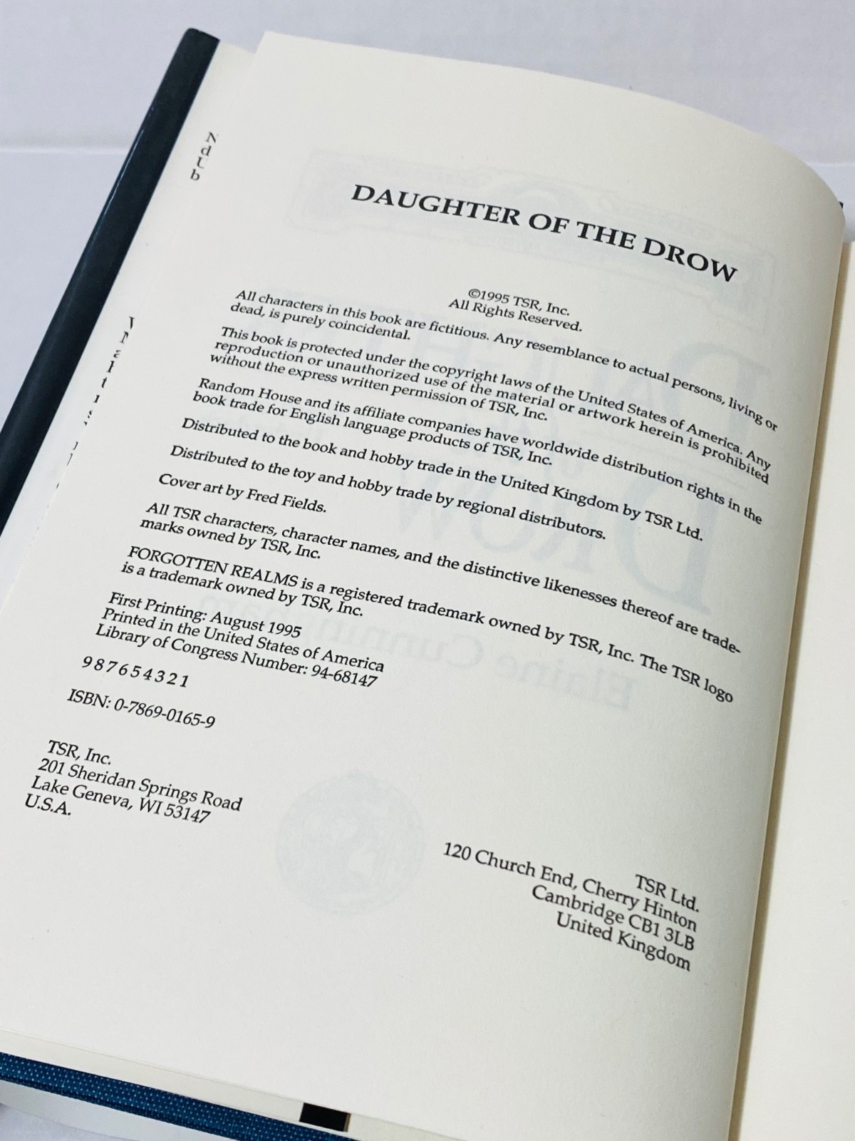 Daughter of the Drow | by Elaine Cunningham 1995 Hardcover 1st Edition 1st Print