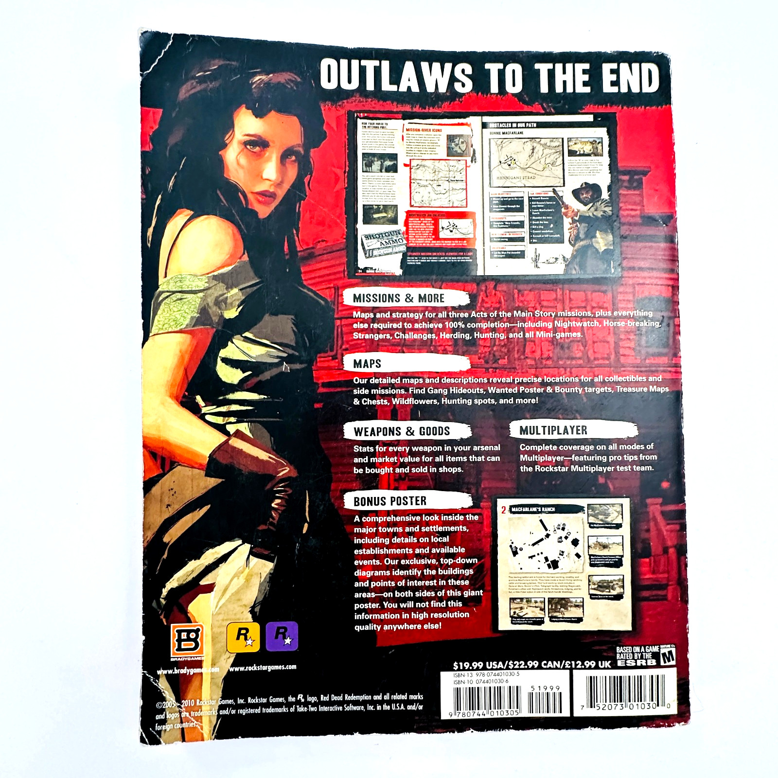 Red Dead Redemption BradyGames Signature Series Strategy Guide NO MAP/POSTER