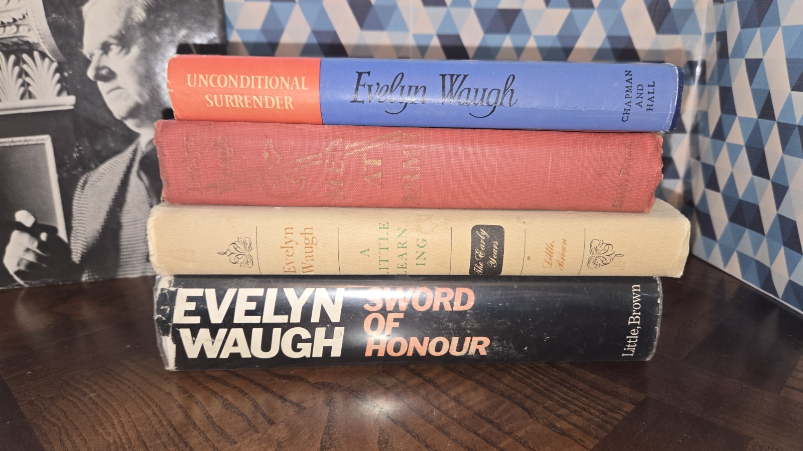 Lot 4 Evelyn Waugh Books HC Sword of Honor Unconditional Surrender Men At Arms