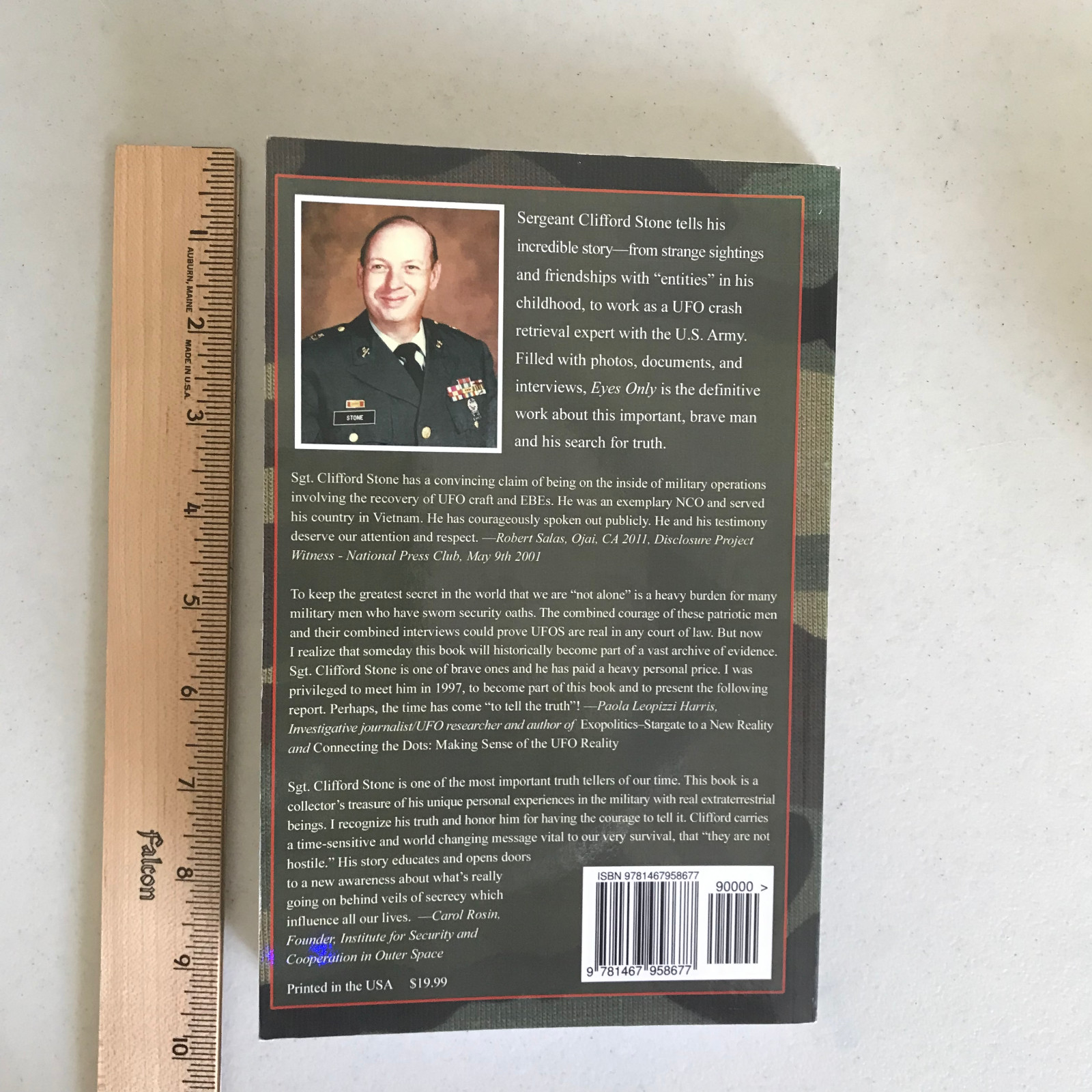 “Eyes Only” Clifford Stone UFO Crash Retrievals Paperback 2011 – 223 Pages