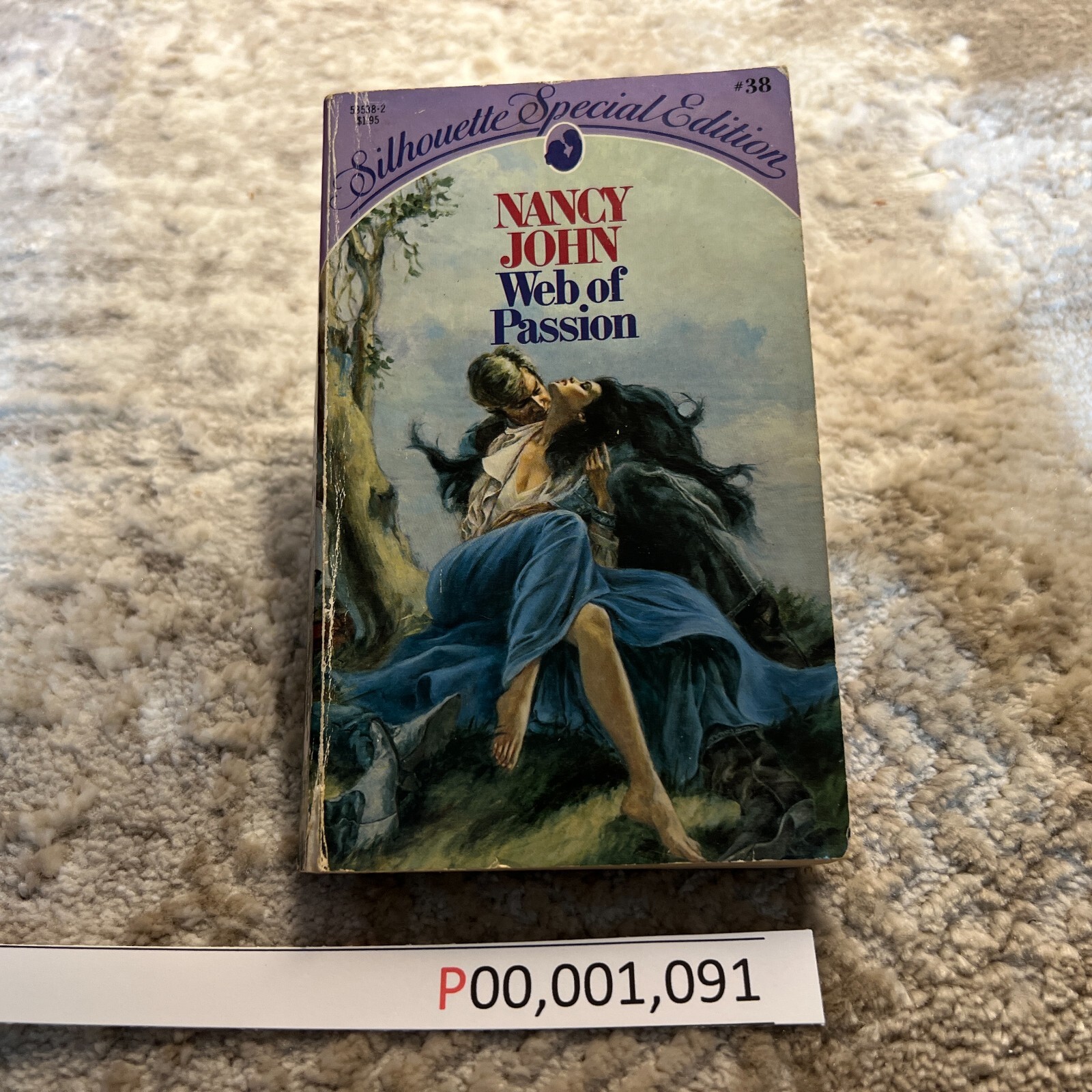 Web Of Passion Romance Paperback Book by Nancy John from Silhouette 1982