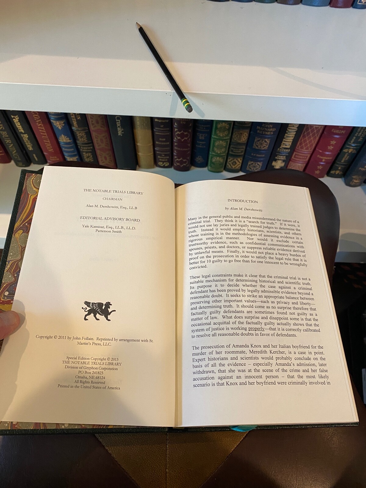 A Death In Italy ~ John Fallain ~ The Notable Trials Library ~ Leather ~