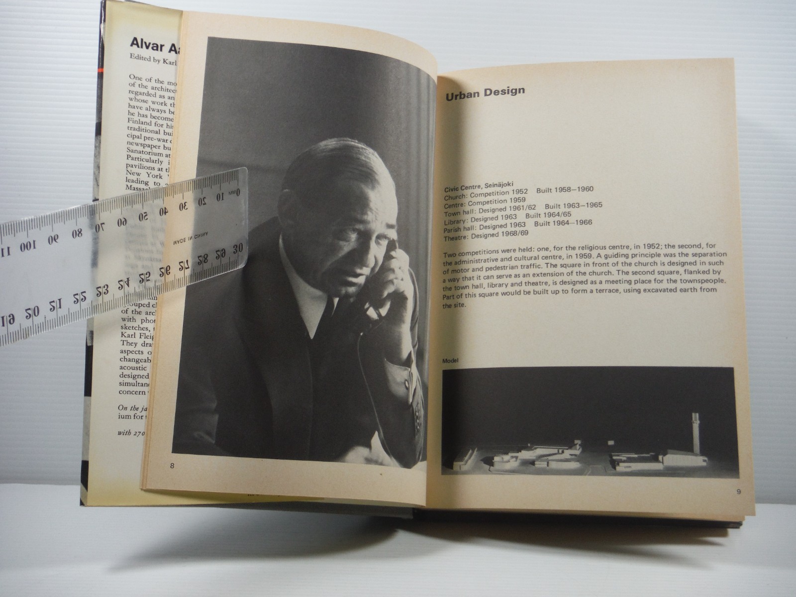 Alvar Aalto by Karl Fleig architecture 270 photographs 252 plans 1975 HC DJ book