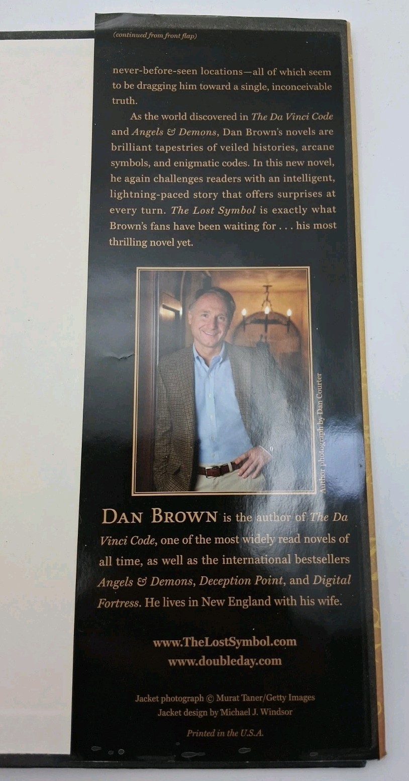 The Lost Symbol by Dan Brown 2009 First Printing, 1st Edition Doubleday HC in DJ