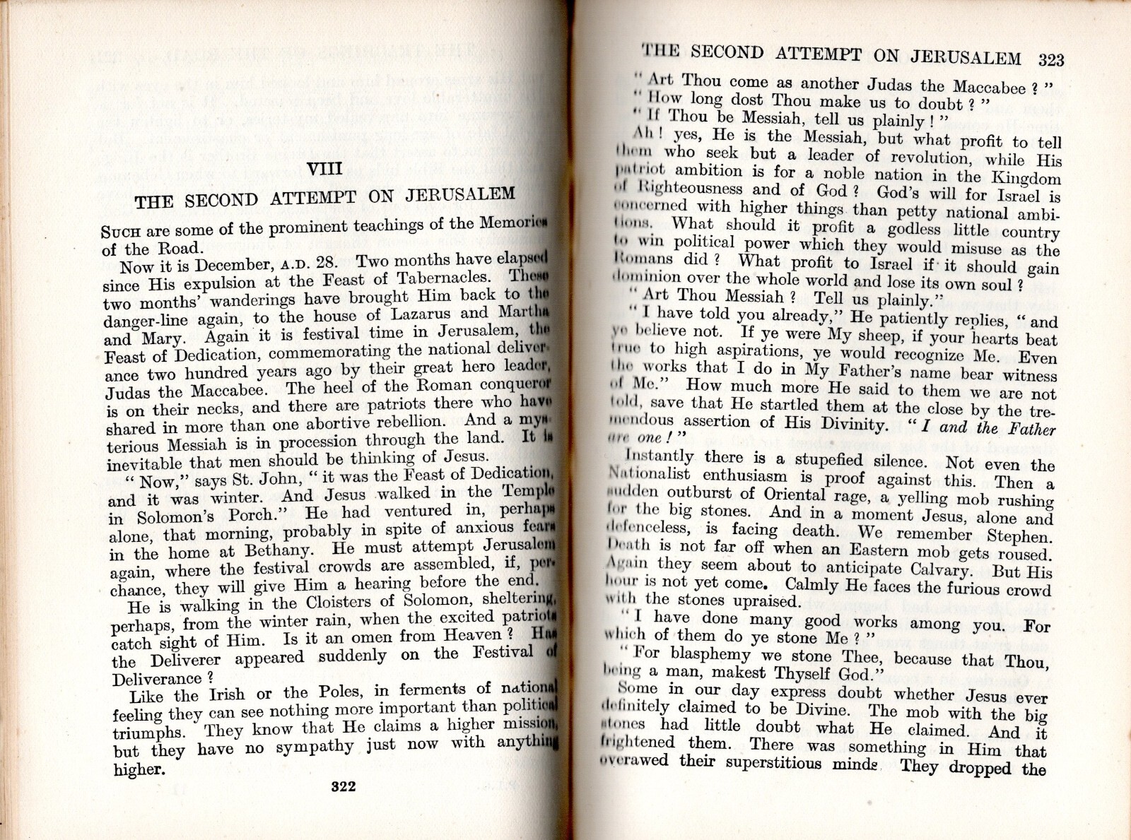 A PEOPLE’S LIFE of CHRIST 1926 Hardcover 429 pages J. PATERSON SMYTHE Christan