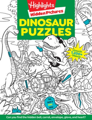 Highlights Favorite Hidden Pictures Dinosaur Puzzles – Paperback – ACCEPTABLE