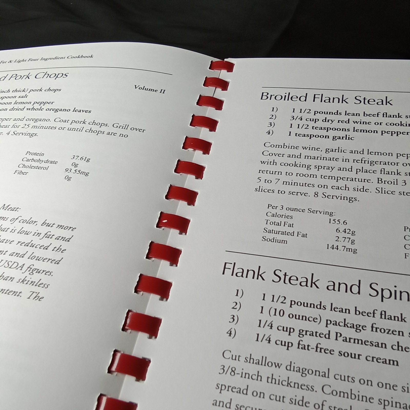 Vintage Cookbook Four Ingredient Recipes Spiral Bound Hardcover 376 Pages