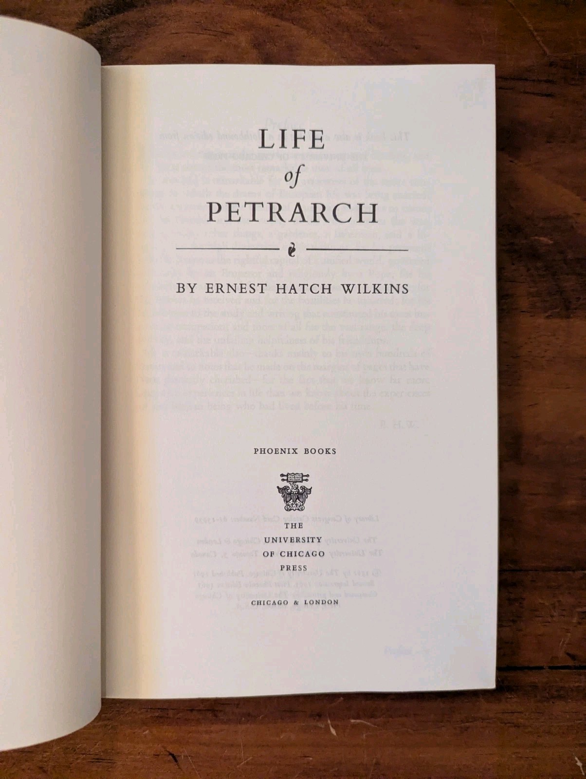 Life of Petrarch by Ernest Hatch Wilkins Paperback 1963