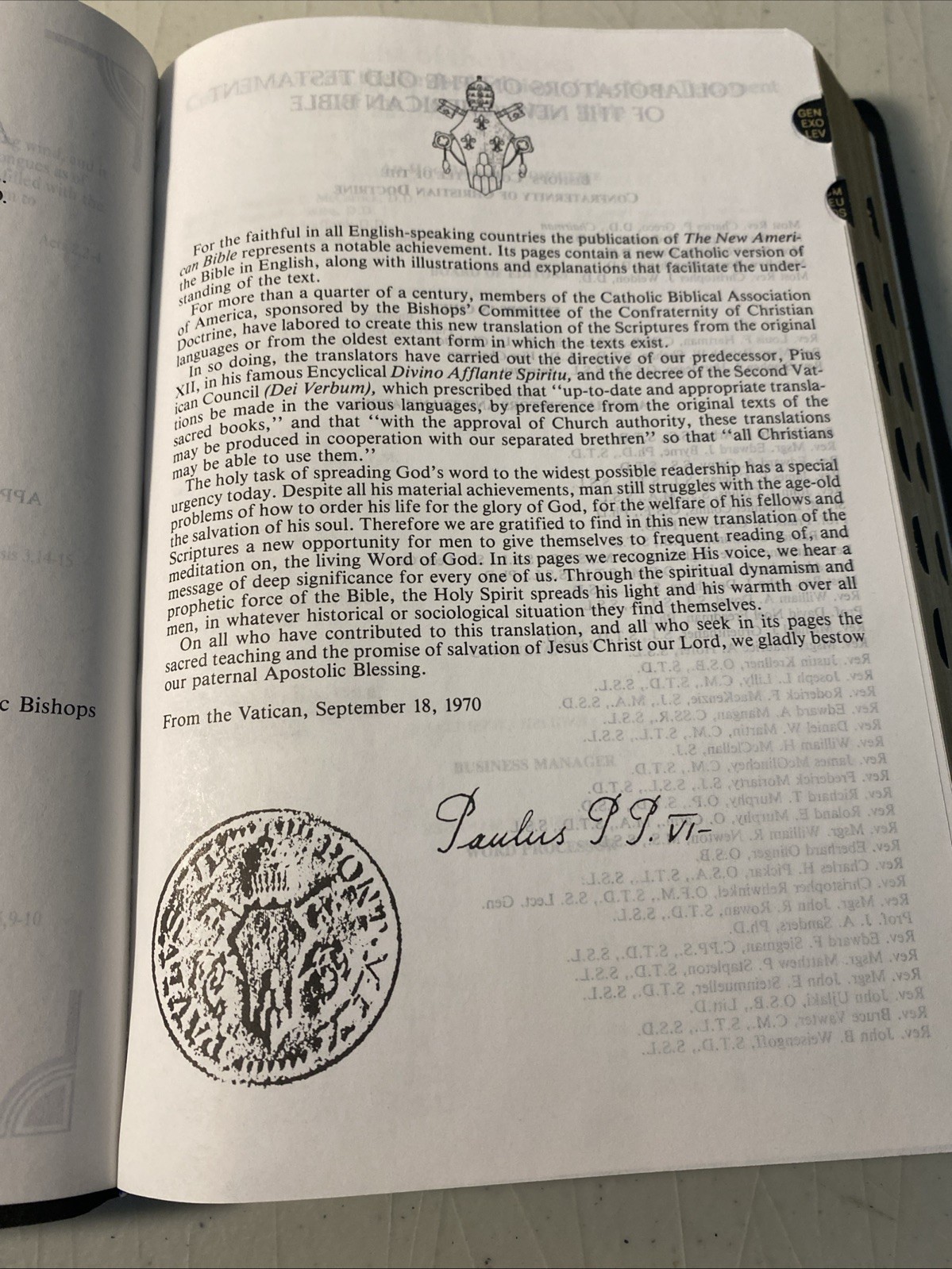 The New American Bible NAB Official Catholic Bible Catholic Word Press ~ VGC