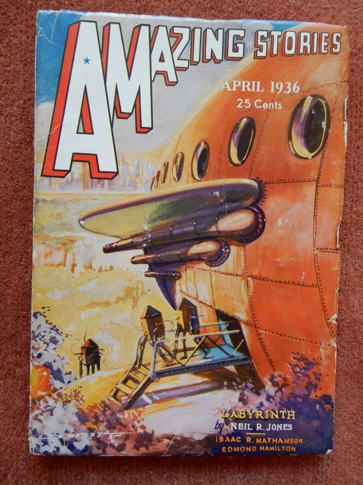 Amazing Stories – April, 1936 – Excellent Condition – Off White Pages