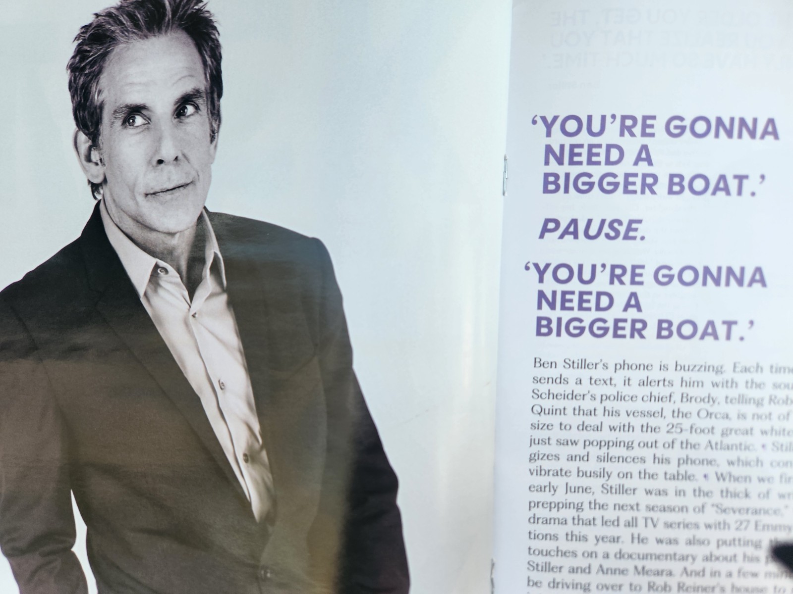 LA Times The Envelope Magazine Severance Ben Stiller Andor Michelle Williams