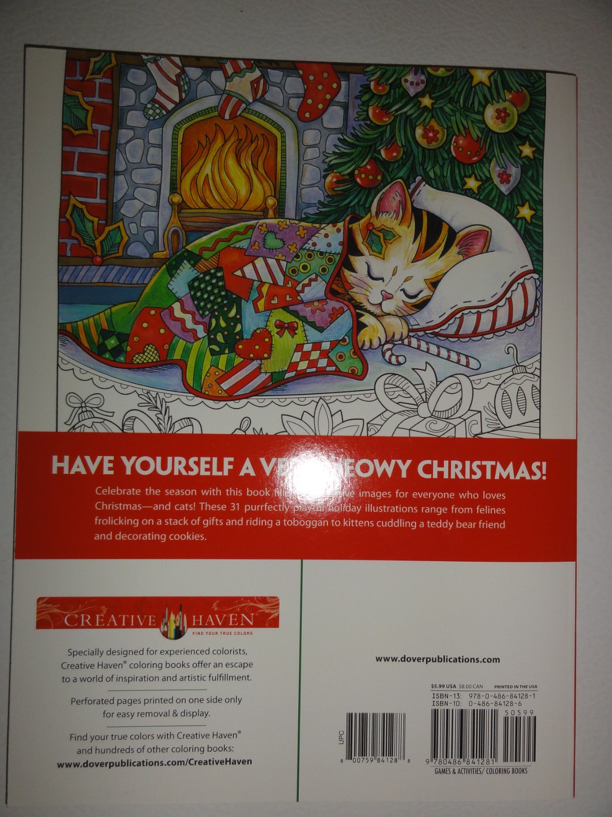 LOT 8 “CHRISTMAS” THEME COLORING BOOKS BY CREATIVE HAVEN/DOVER, NEW! $51 VALUE!