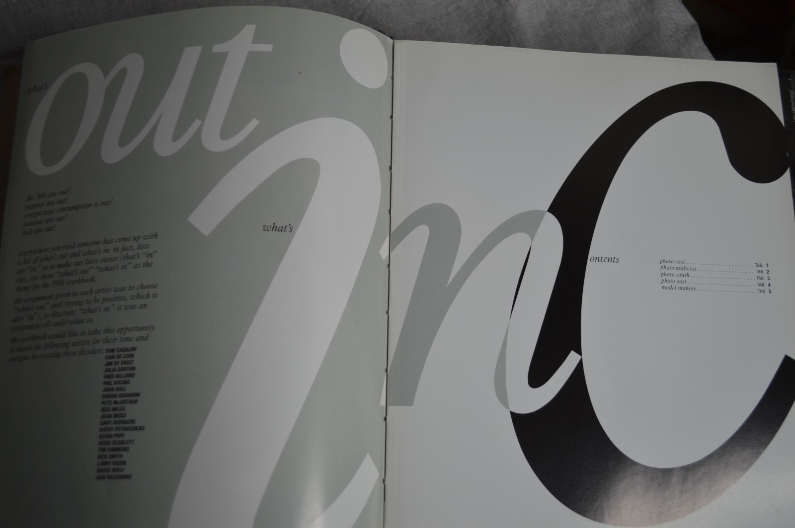 The Workbook: Photography & Illustration portfolio directory sourcebook 1993 VTG
