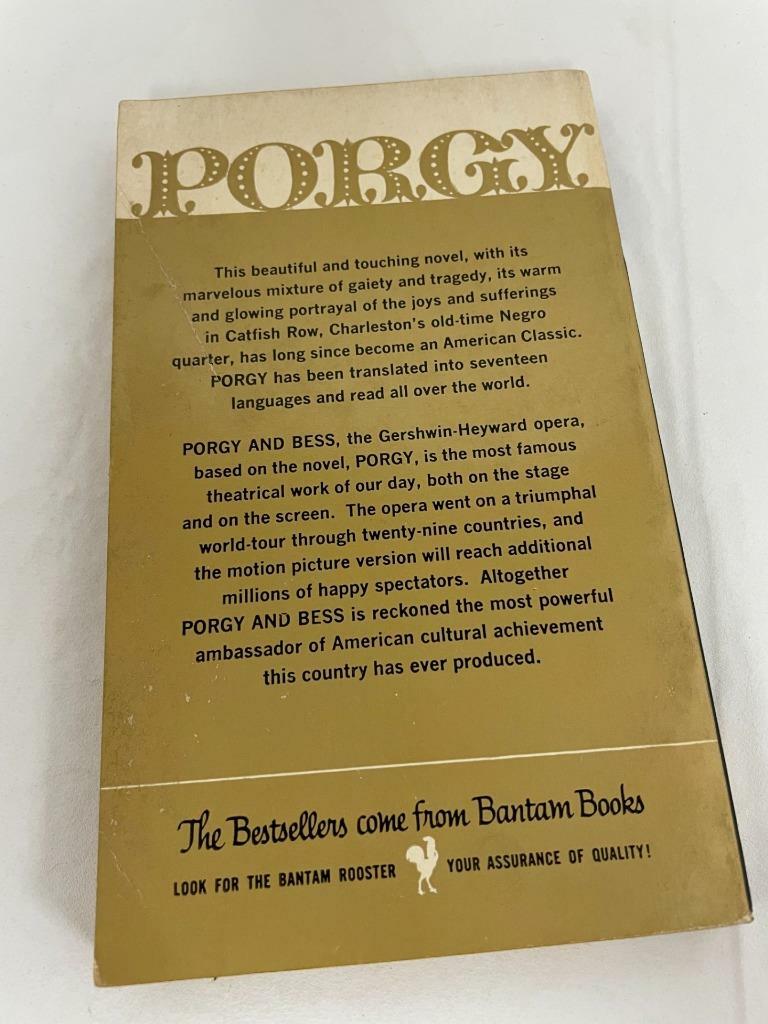 PORGY PORGY, Dubose Heyward, A Bantam Book, 1957 PB