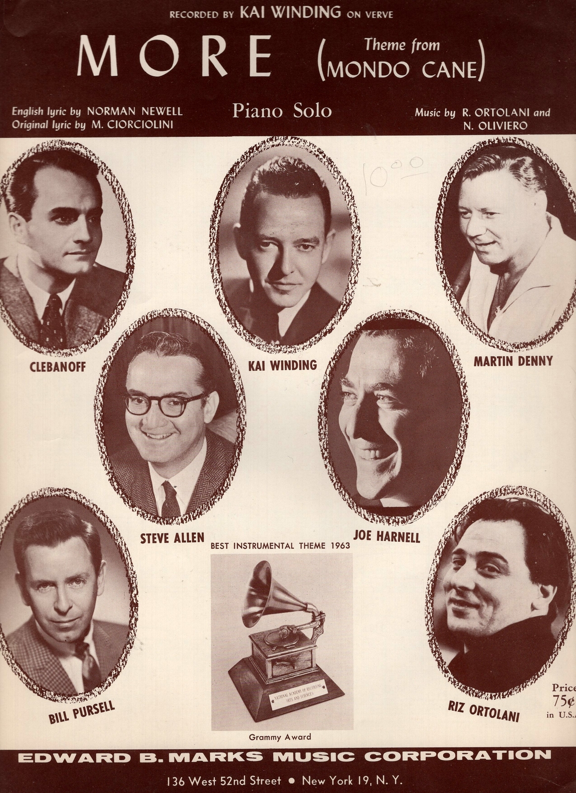 More (theme from Mondo Cane) as recorded by Kai Winding on Verve