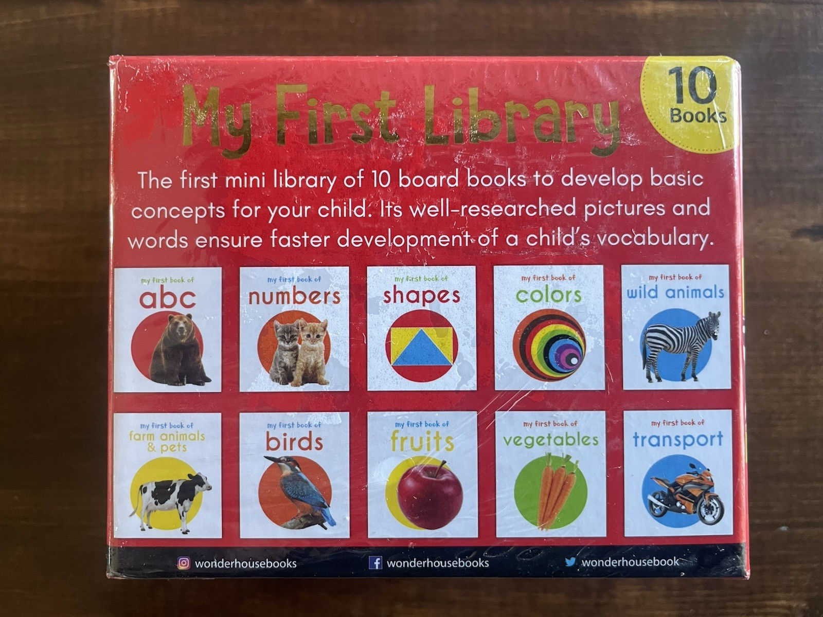My First Library Box Set of 10 Board Books for Kids | Early Learning Gift 479