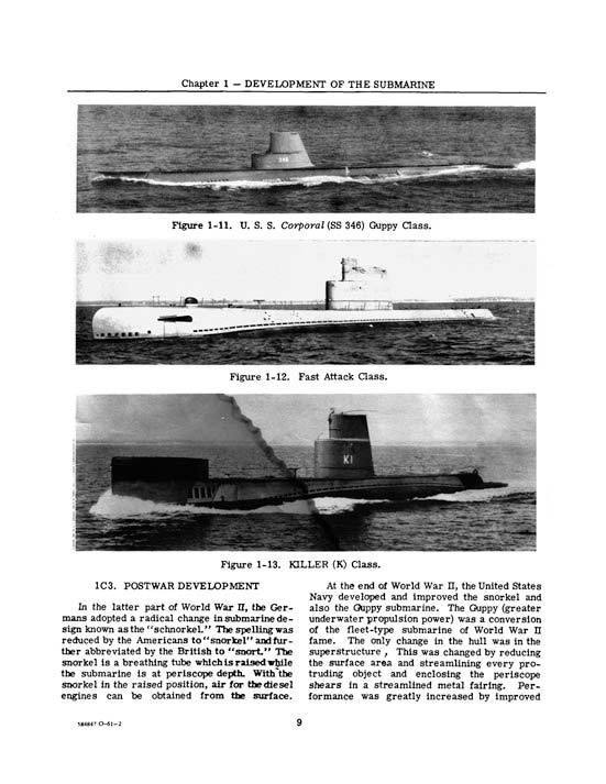 U.S. NAVY FLEET TYPE SUBMARINE GUPPY SUB INSTRUCTION BOOK