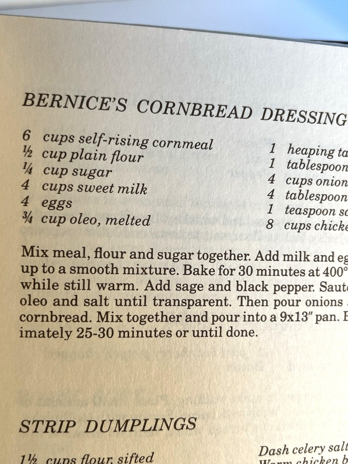 Yesterday, Today and Tomorrow Vintage Cookbook 1979 10th Printing Baddour Center