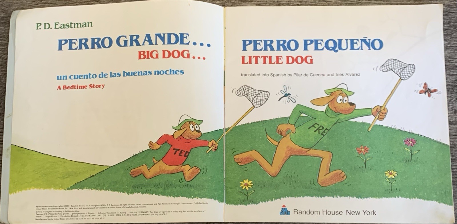 RARE! Vtg Trade PB Spanish Ed. Big Dog Little Dog: A Bedtime Story ACCEPTABLE!!!