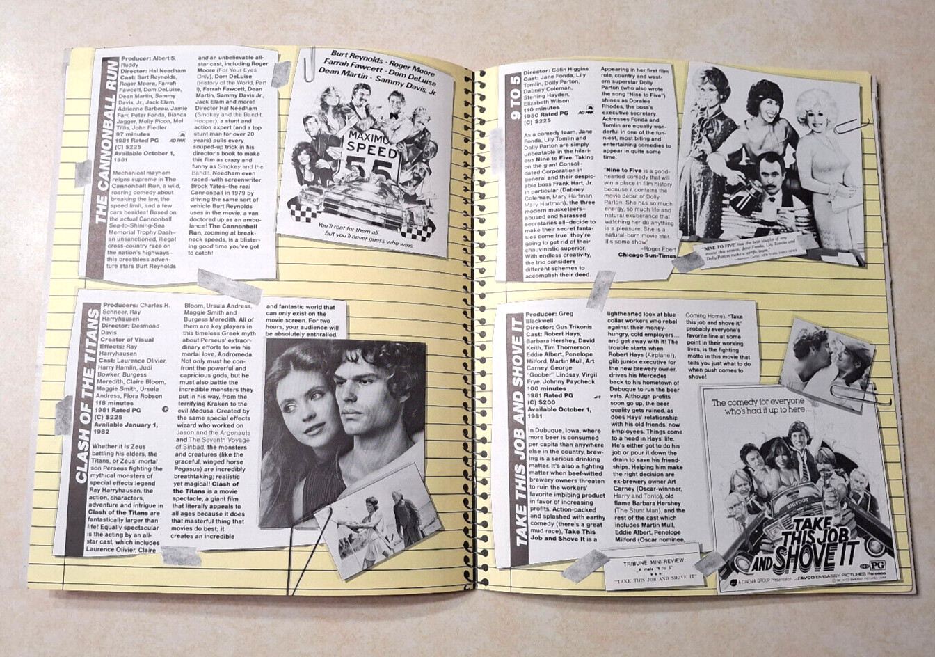 Films Incorporated Catalog 1981-1982 16mm Films High School Movie Notebook