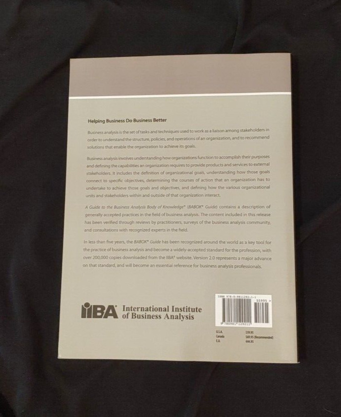 A Guide to the Business Analysis Body of Knowledge(r) (BABOK(r) Guide) -Like New