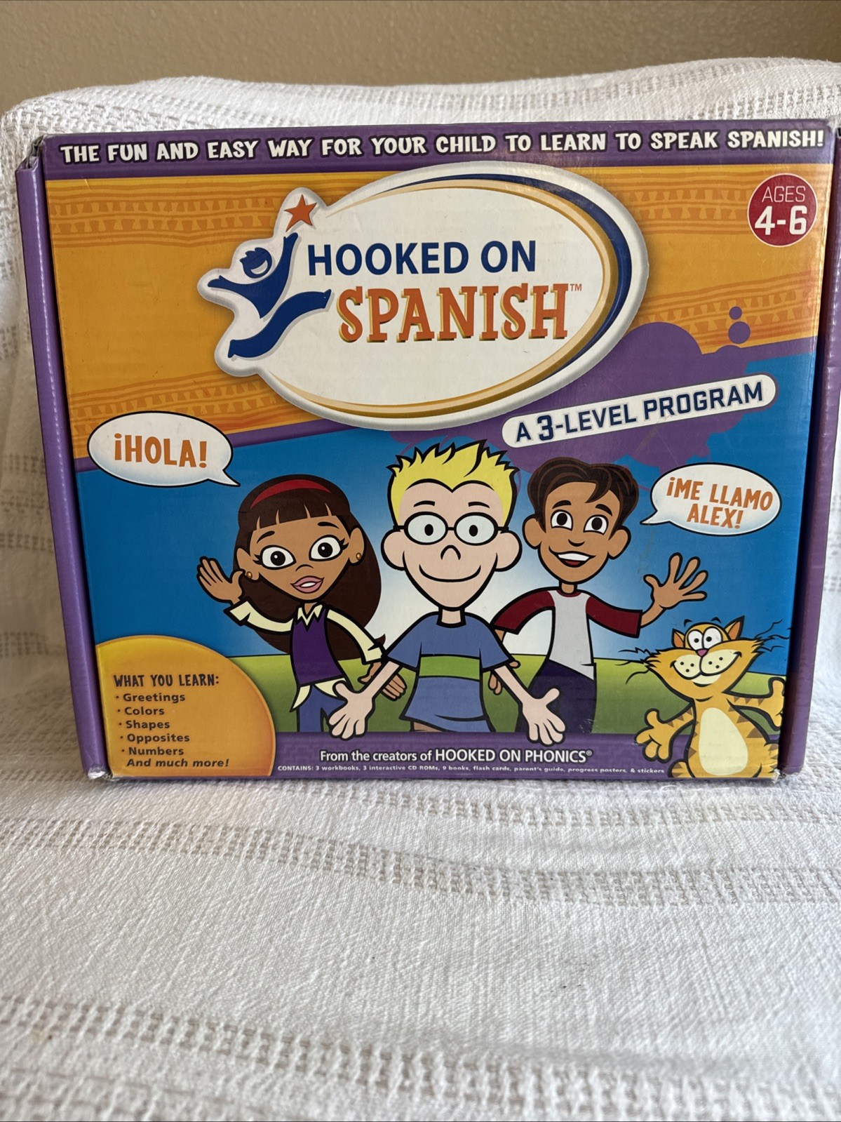 Hooked on Spanish by HOP Llc 2006 Hooked On Phonics Ages 4 – 6 VTG