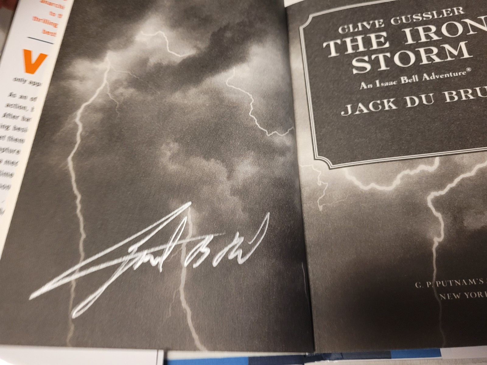 Clive Cussler The Iron Storm by Jack Du Brul (2025, Hardcover) SIGNED 1st/1st
