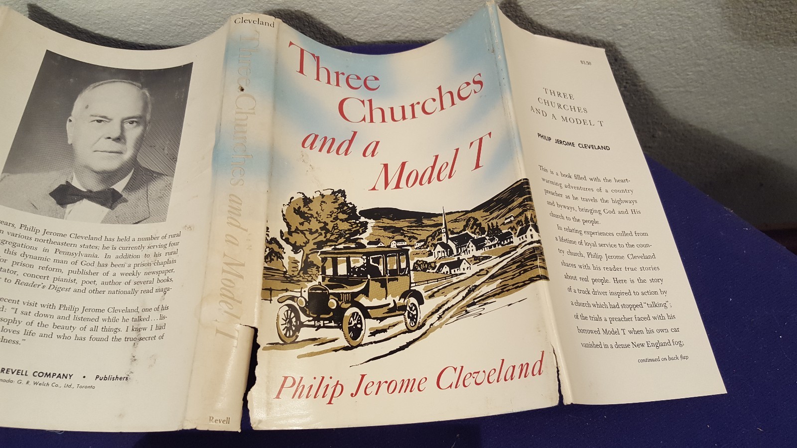1960 THREE CHURCHES & a MODEL T Hardcover Book by PHILIP CLEVELAND 1st Edition