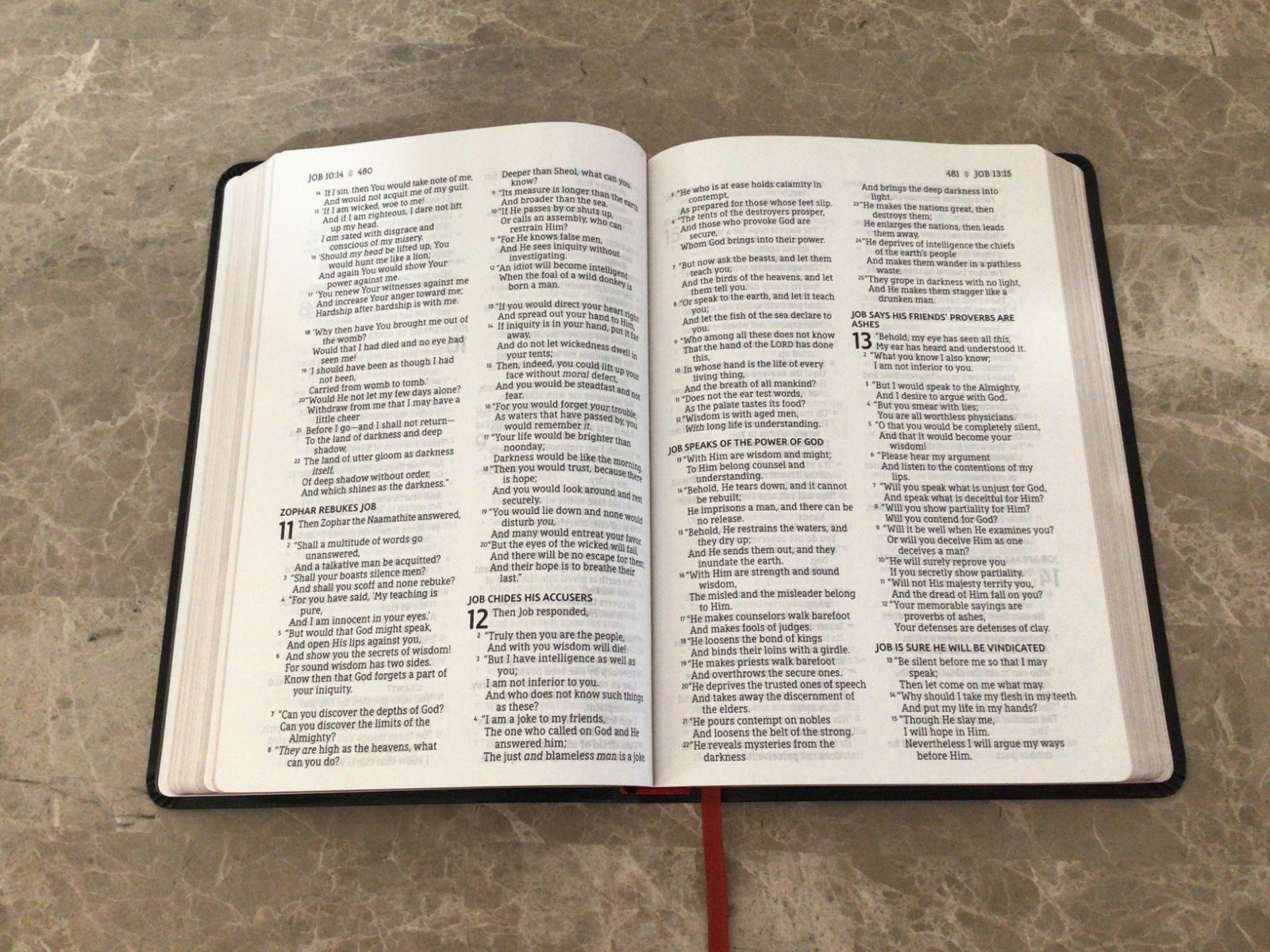 Zondervan NASB Thinline Bible Large Print 1995 Black Bonded Leather