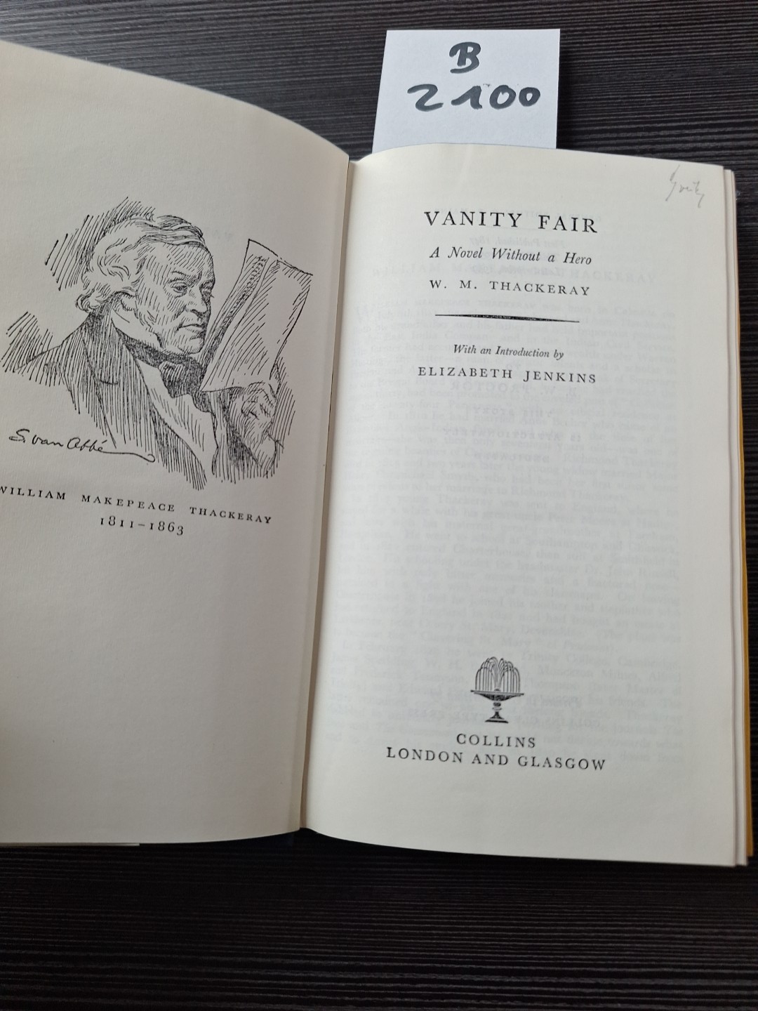 Vanity Fair by W. M. Thackeray 1959 Collins Classics