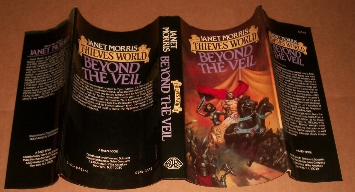 Thieves World Beyond the Veil 1985 Baen Janet Morris HCDJ $15.95 FE and prt VGVG