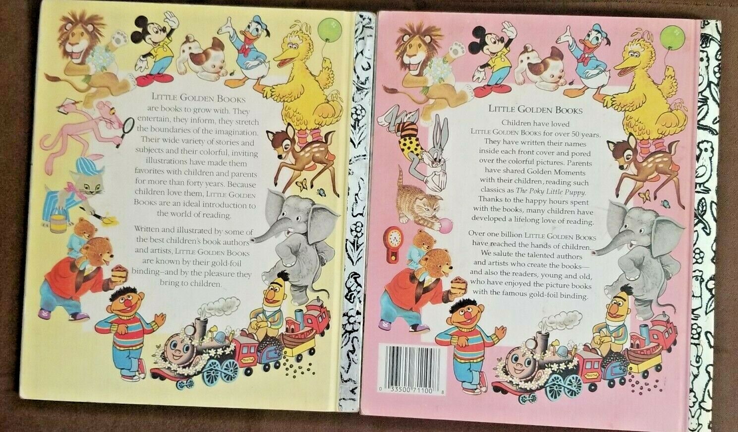 Lot of 5 Walt Disney’s Little Golden Books Vintage 1978-1991 Hardcover Ephemera