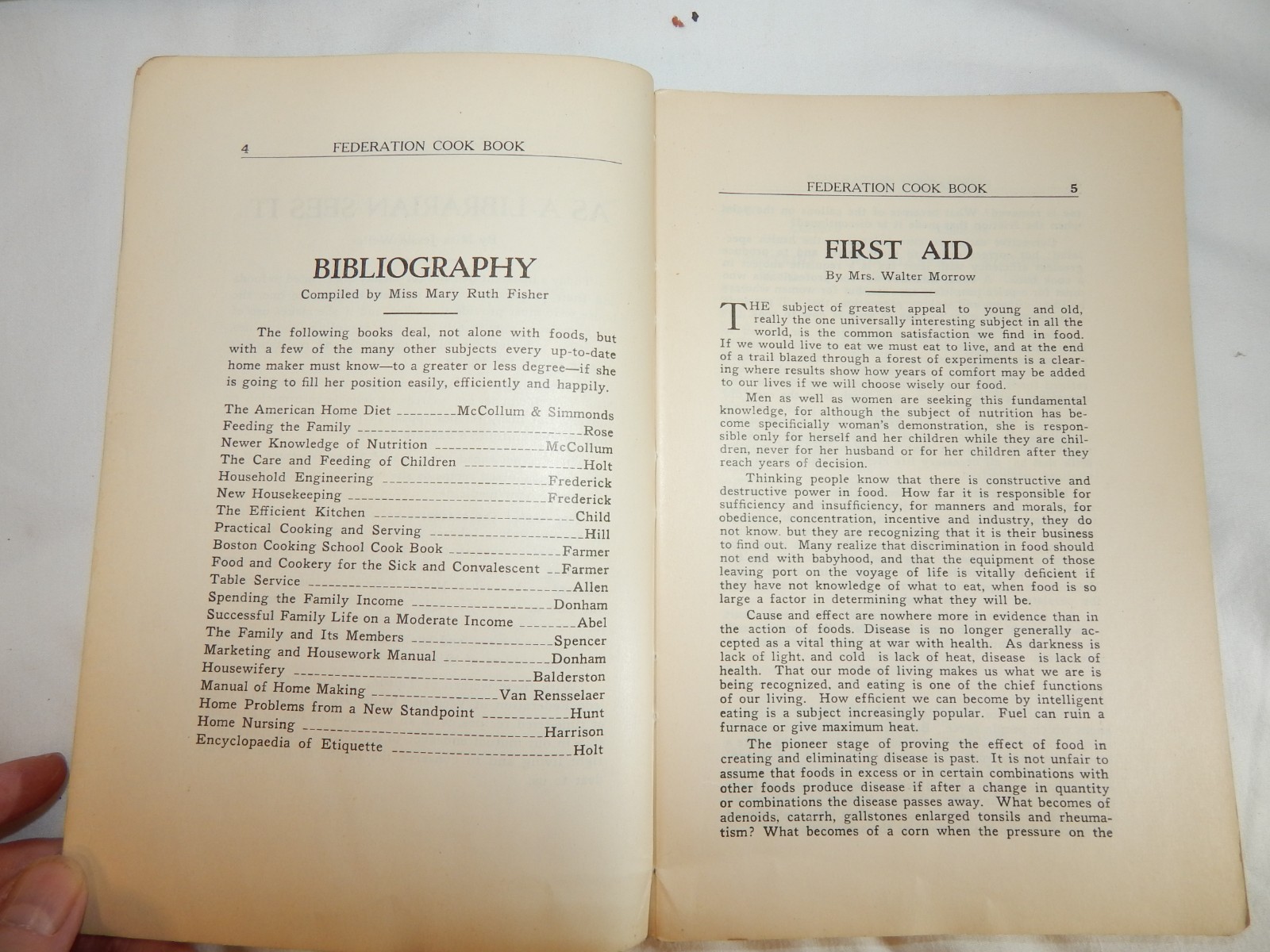 Antique CookBook of the Toledo Federation of Women’s Clubs 1924 Local Ads Ohio