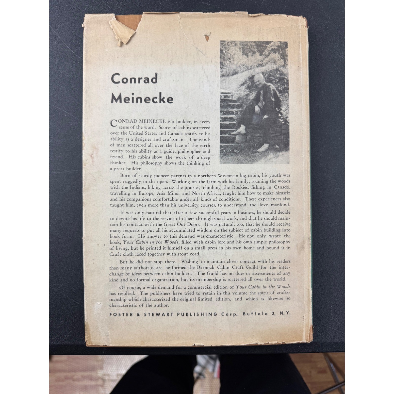 Your Cabin In The Woods Conrad E Meinecke 1945 Vintage Book Cabin Plans