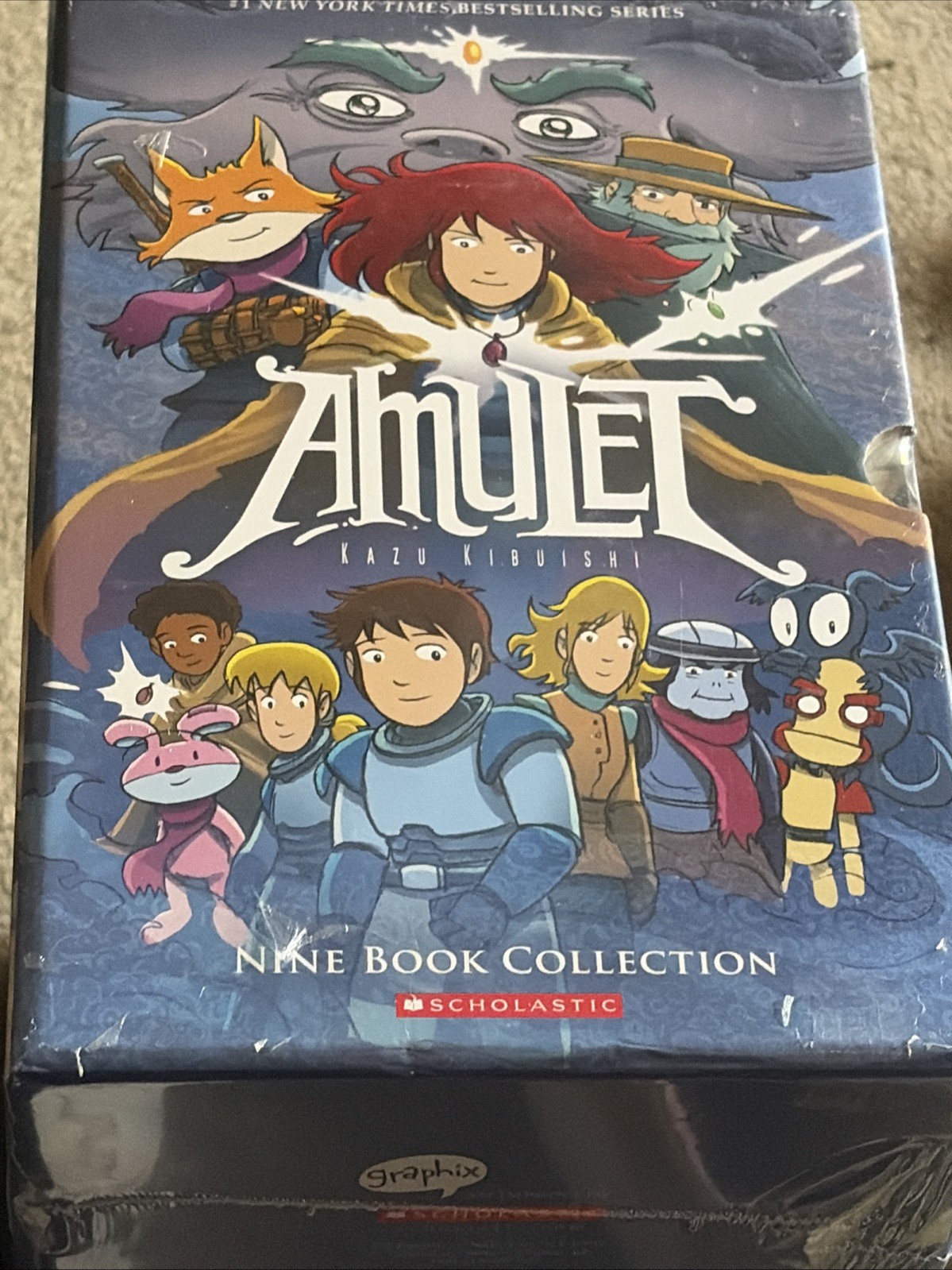 Amulet Box Set Books 1-9 Complete Series Kazu Kibuishi Graphix Scholastic SEALED