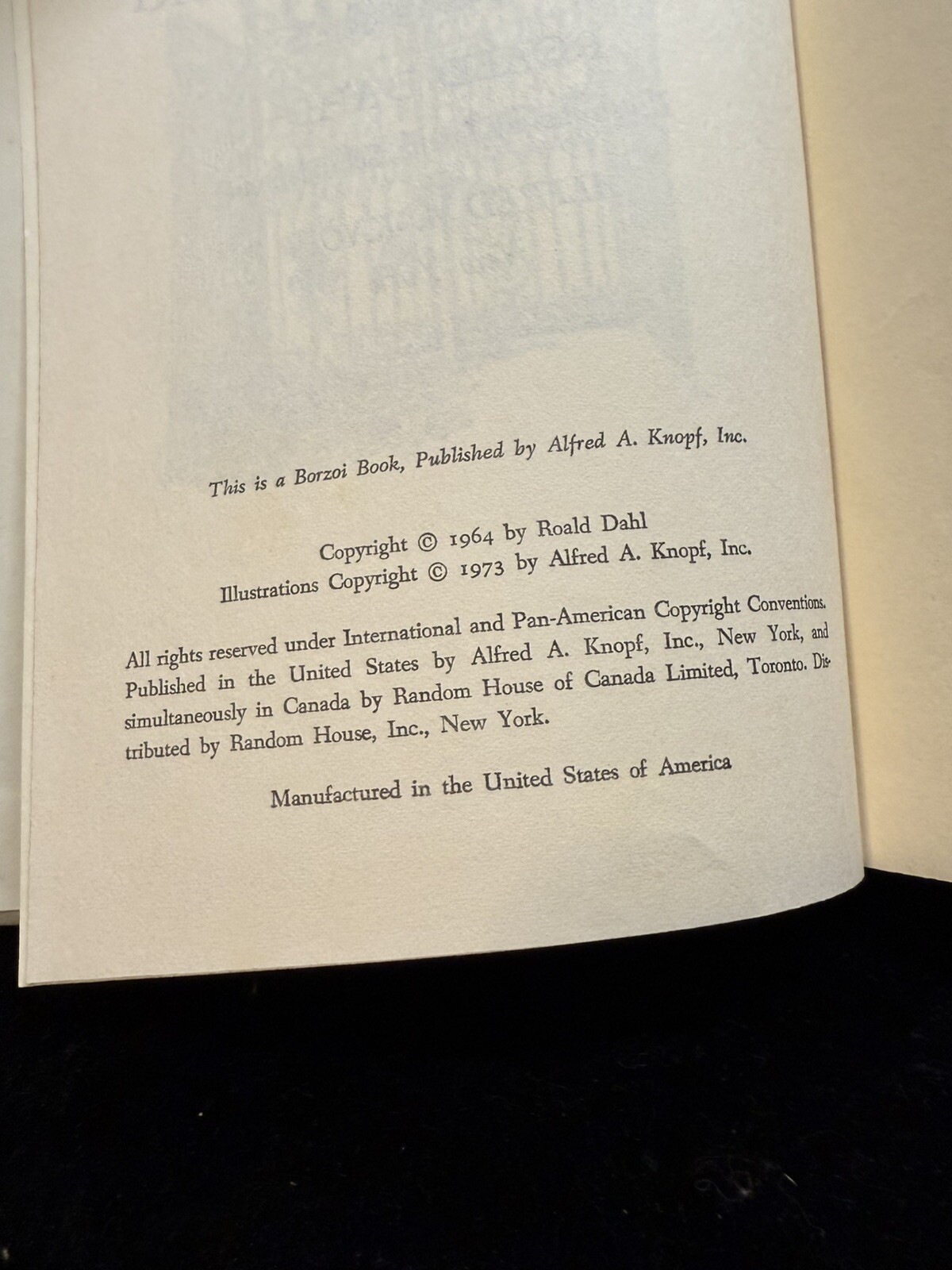 Vintage 1964 Charlie and the Chocolate Factory Knopf Borzoi hardback grey
