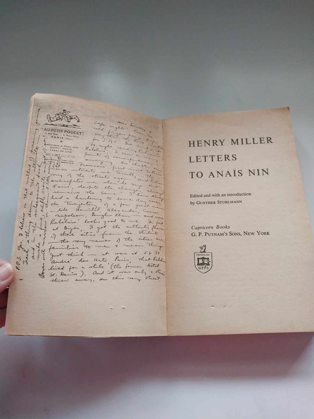 Letters to Anais Nin (Tesoro Books), Miller, H.