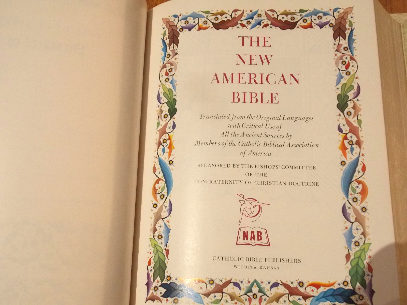 HOLY BIBLE Fireside Family Edition CATHOLIC~1971/72~New American~NAB~GREAT SHAPE