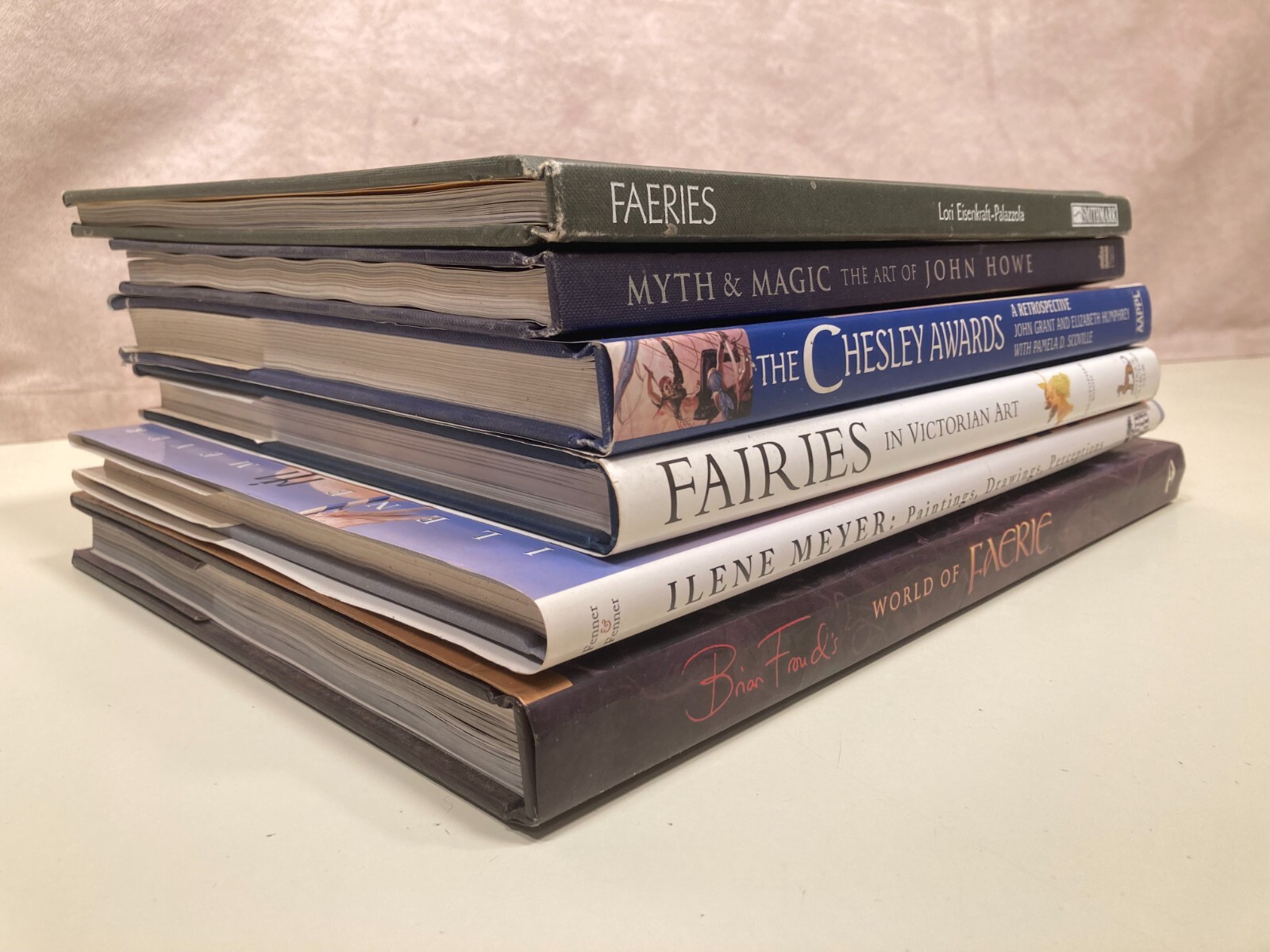 (6) Hardbound fantasy art book assortment (Froud,etc)