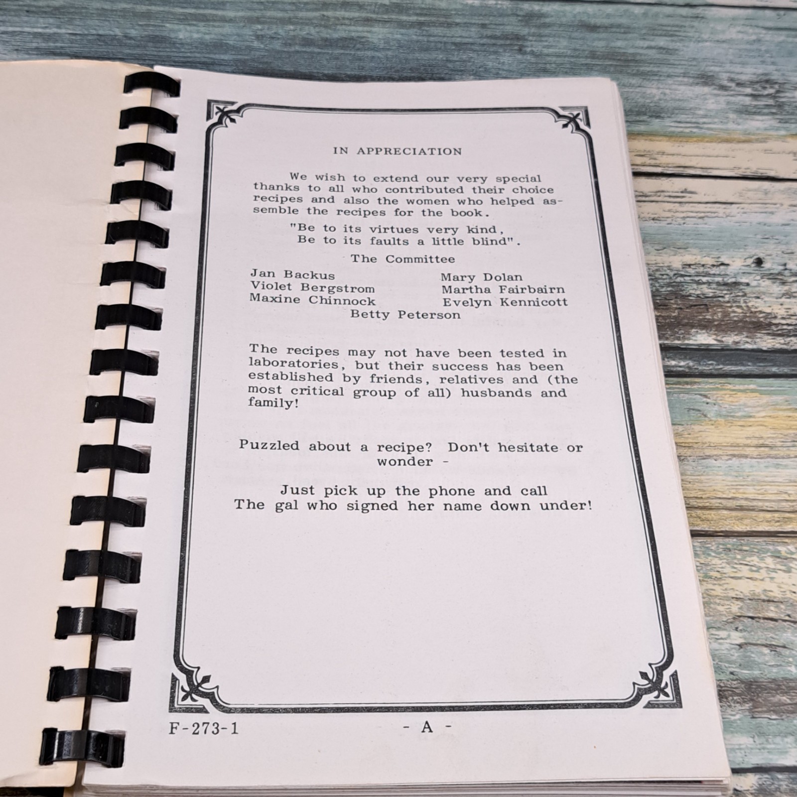 Our Cherished Recipes United Presbyterian Women Cloquet MN Cookbook 1979