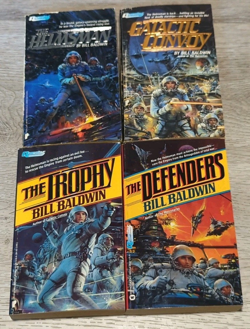 The Helmsman 4 book lot by Bill Baldwin. Books #1-3, 5. Military Space Opera