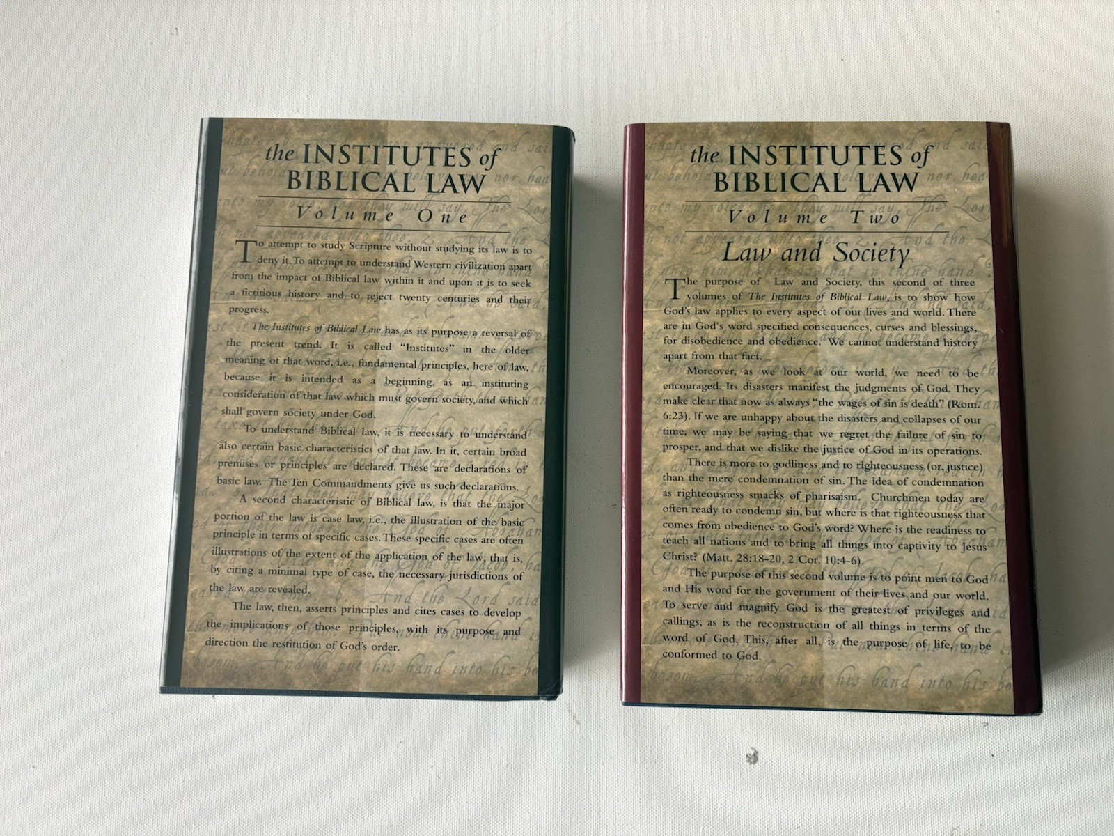 The Institutes of Biblical Law Volumes 1 &2 Rousas John Rushdoony