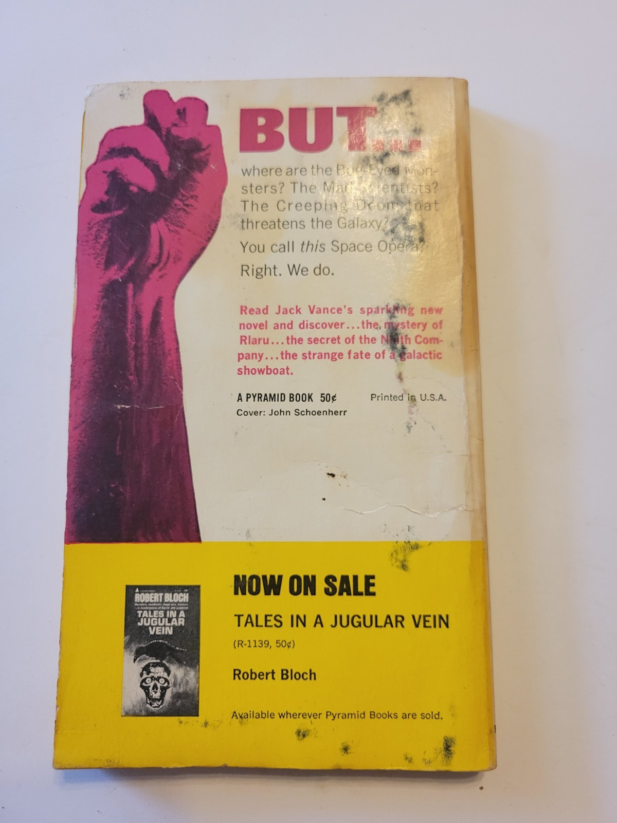 Space Opera by Jack Vance 1965 Pyramid 1st Printing Vintage SF Paperback Book