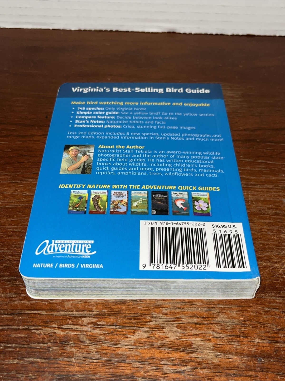Birds of Virginia Field Guide (Identification) Stan Tekiela – New – Spine Wear