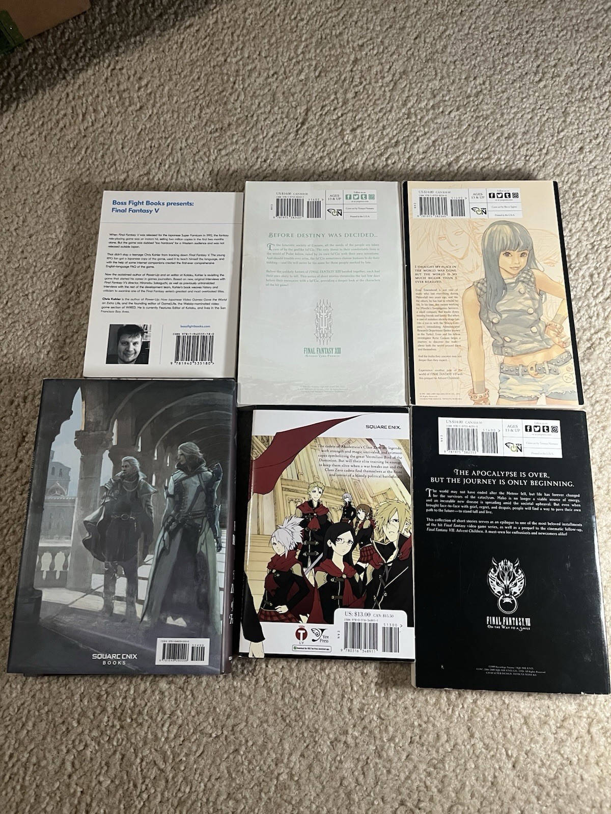 Square Enix Books Final Fantasy Collection Hardcover Fantasy Novel Video Games