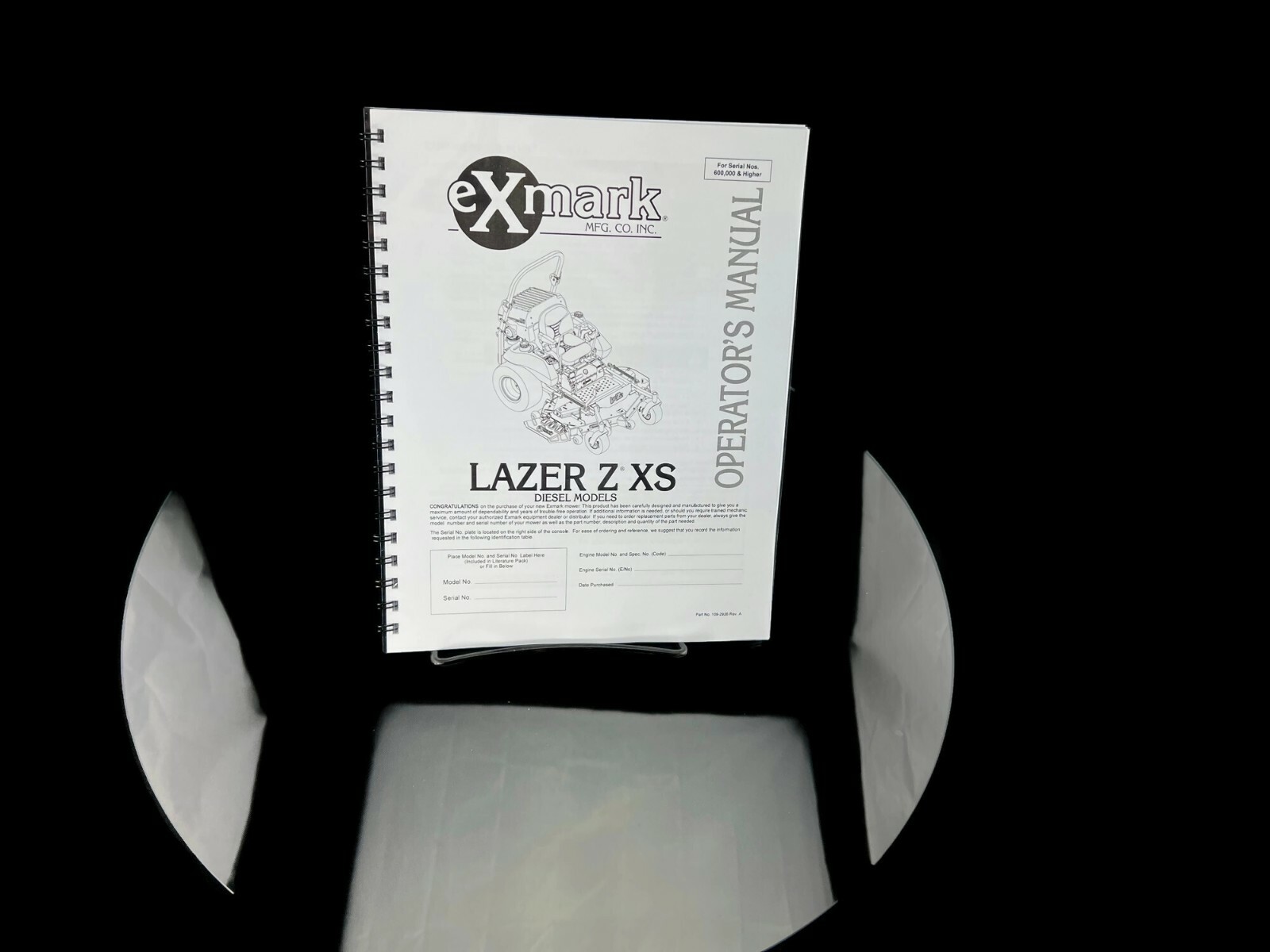 eXmark Lazer Z XS Diesel Manual & Part List Diagrams LXS25KD605 For SN 600,000+